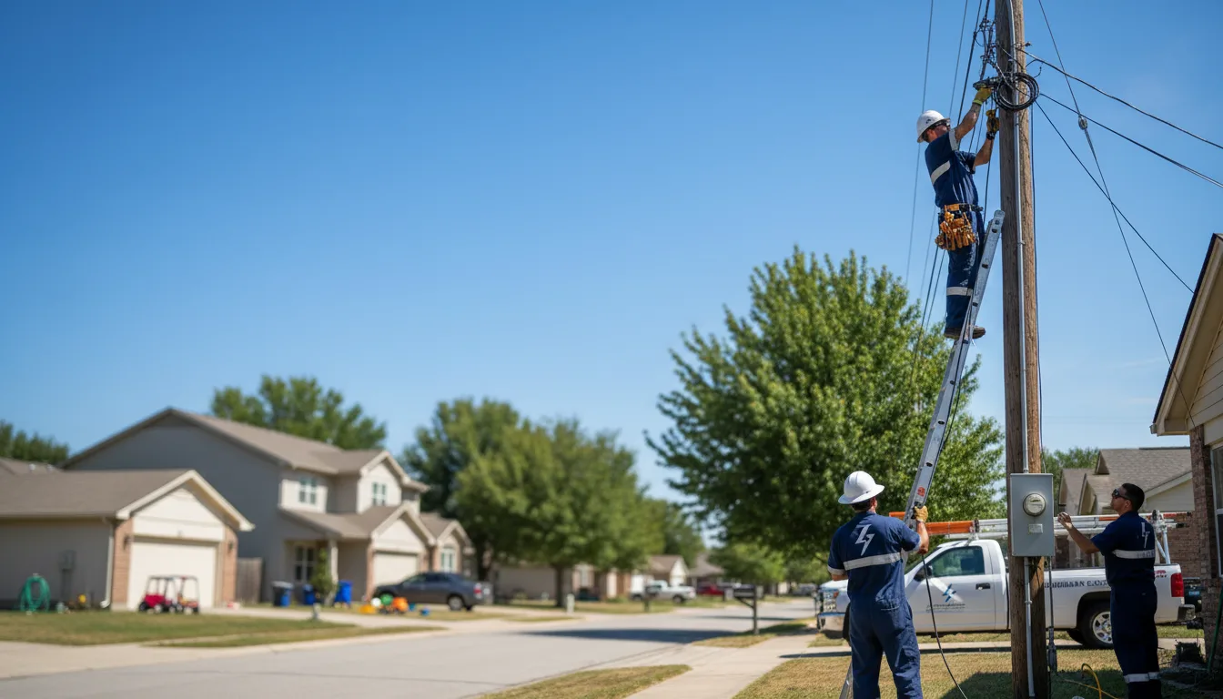 Residential electrician providing installation services in Weir, TX